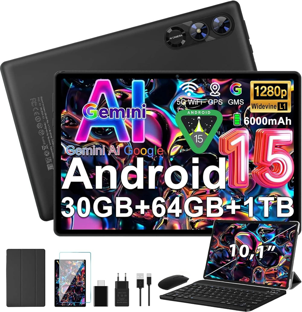 Tablet Android Con Teclado Y Funda