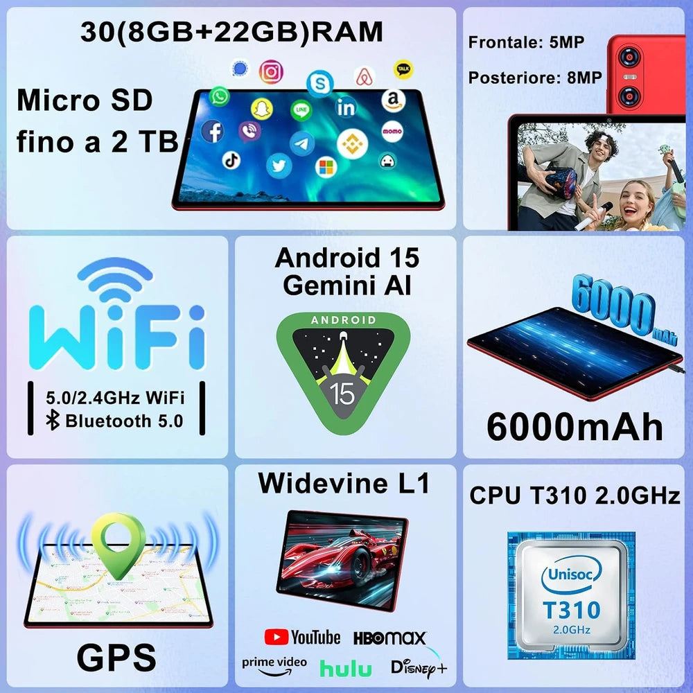 Tablet Roja con Teclado