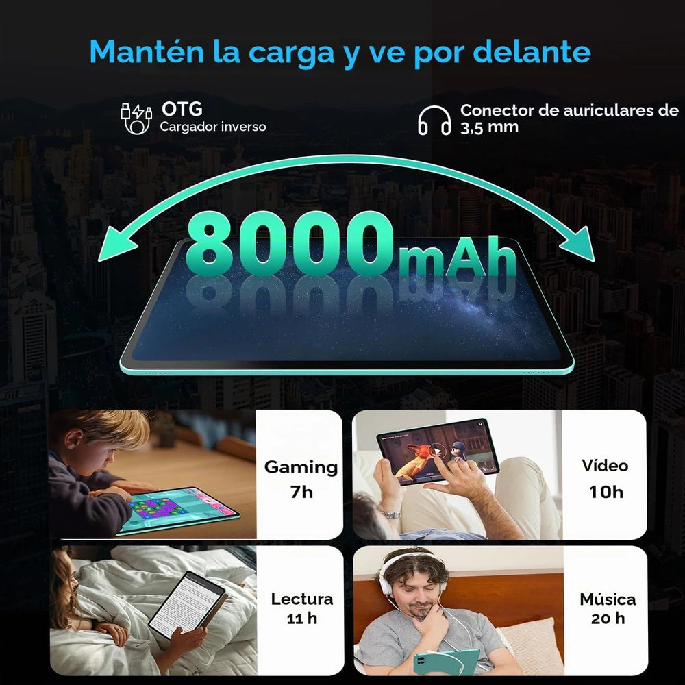 Tablet con Funda y Lápiz