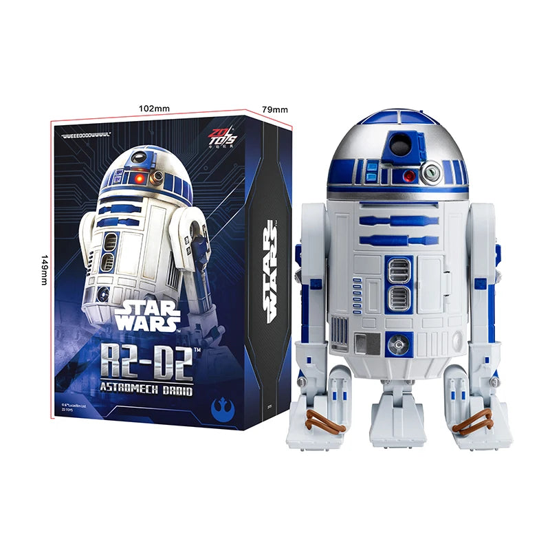 New ZD Toys Star Wars Series R2‑D2 Robot Action Figure, Detailed Desktop Ornament, Collectible Model Toy For Movie Hobby Fans