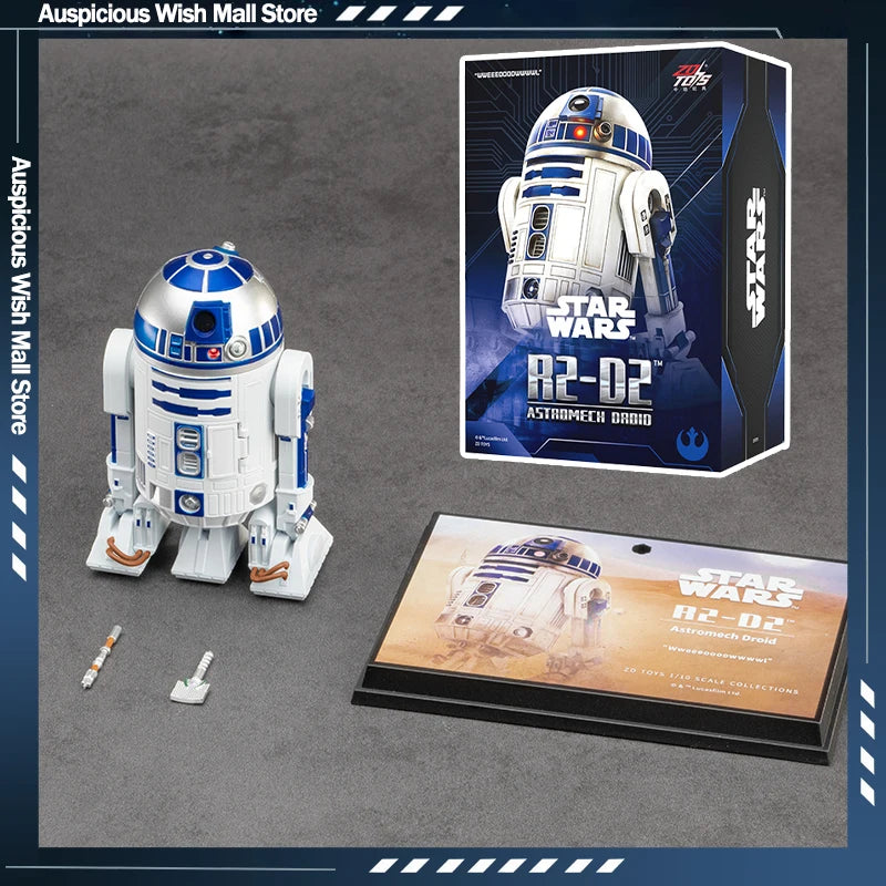 New ZD Toys Star Wars Series R2‑D2 Robot Action Figure, Detailed Desktop Ornament, Collectible Model Toy For Movie Hobby Fans
