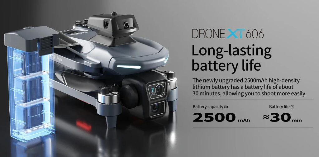 Original XT606 MAX GPS Dron 4k Profesional con Cámara HD 8K FPV y Pantalla Dron con Evitación de Obstáculos 360° Quadcopter Juguetes Dron