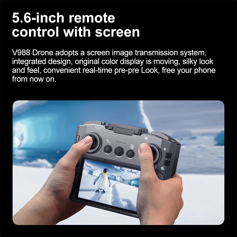 Control remoto con pantalla de 5,6 pulgadas para dron, con botones y antenas