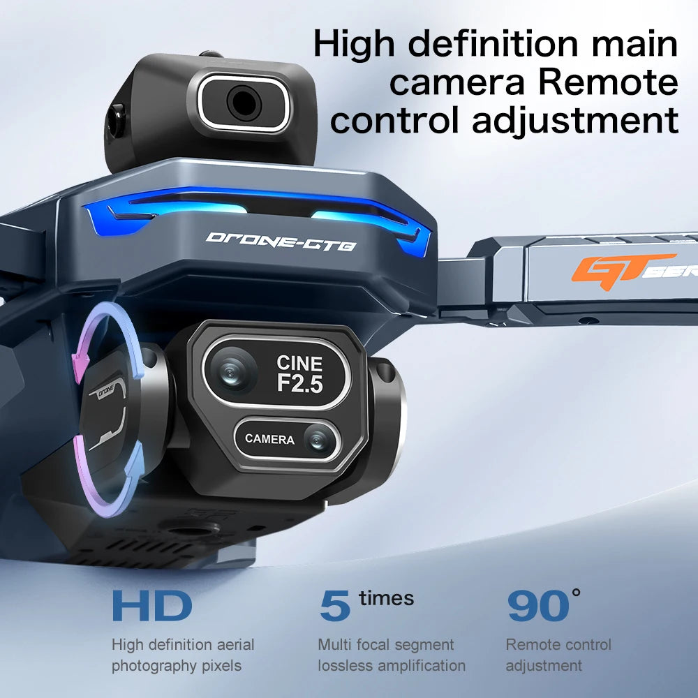 Hot Nuevo 2026 Cuadricóptero RC Flow Óptico Fotografía Aérea Motor sin Escobillas Control Remoto Pantalla Grande con Cámara Drone 8k GT8