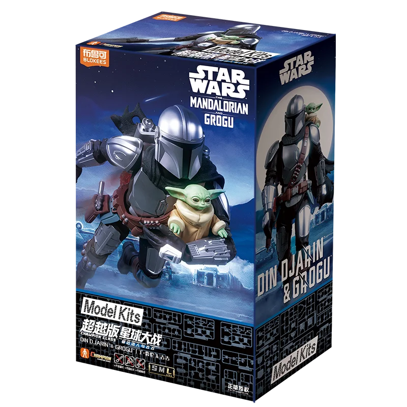 Caja de modelo ensamblable Din Djarin & Grogu, Star Wars Mandalorian