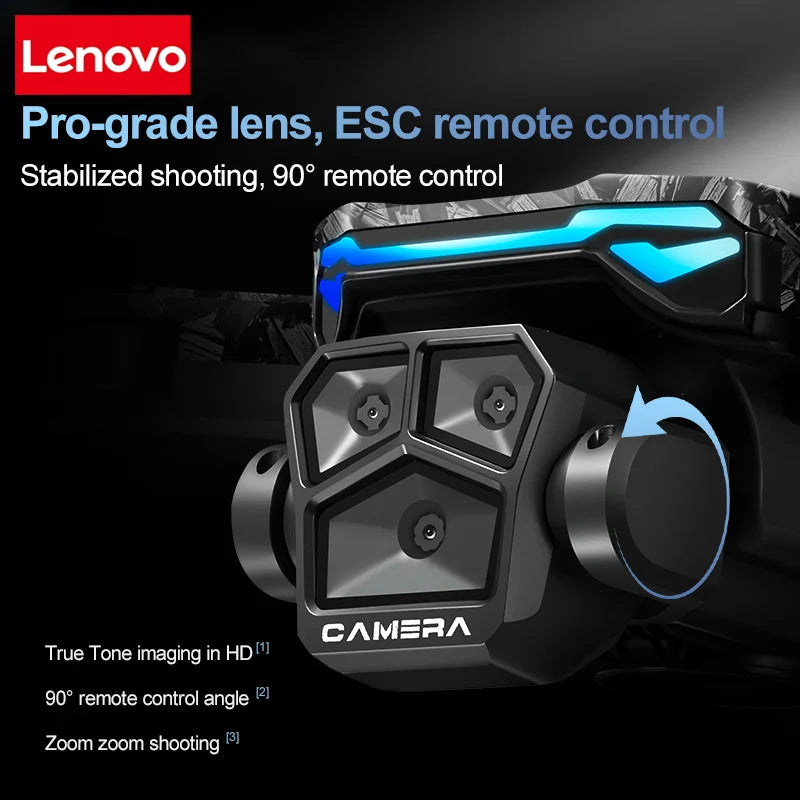 Dron GPS Lenovo D13 8K, cámara triple aérea HD, flujo óptico, evasión inteligente de obstáculos, motor sin escobillas, dron RC con pantalla