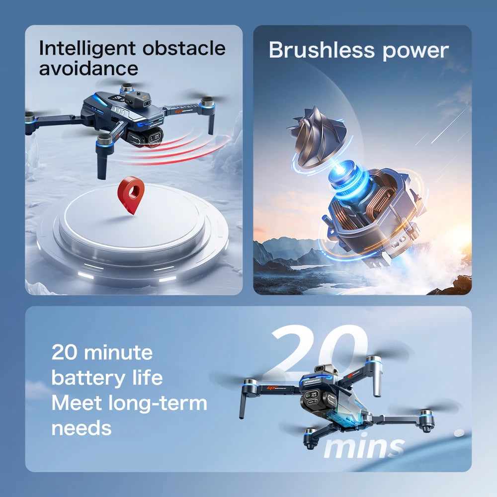 Hot Nuevo 2026 Cuadricóptero RC Flow Óptico Fotografía Aérea Motor sin Escobillas Control Remoto Pantalla Grande con Cámara Drone 8k GT8
