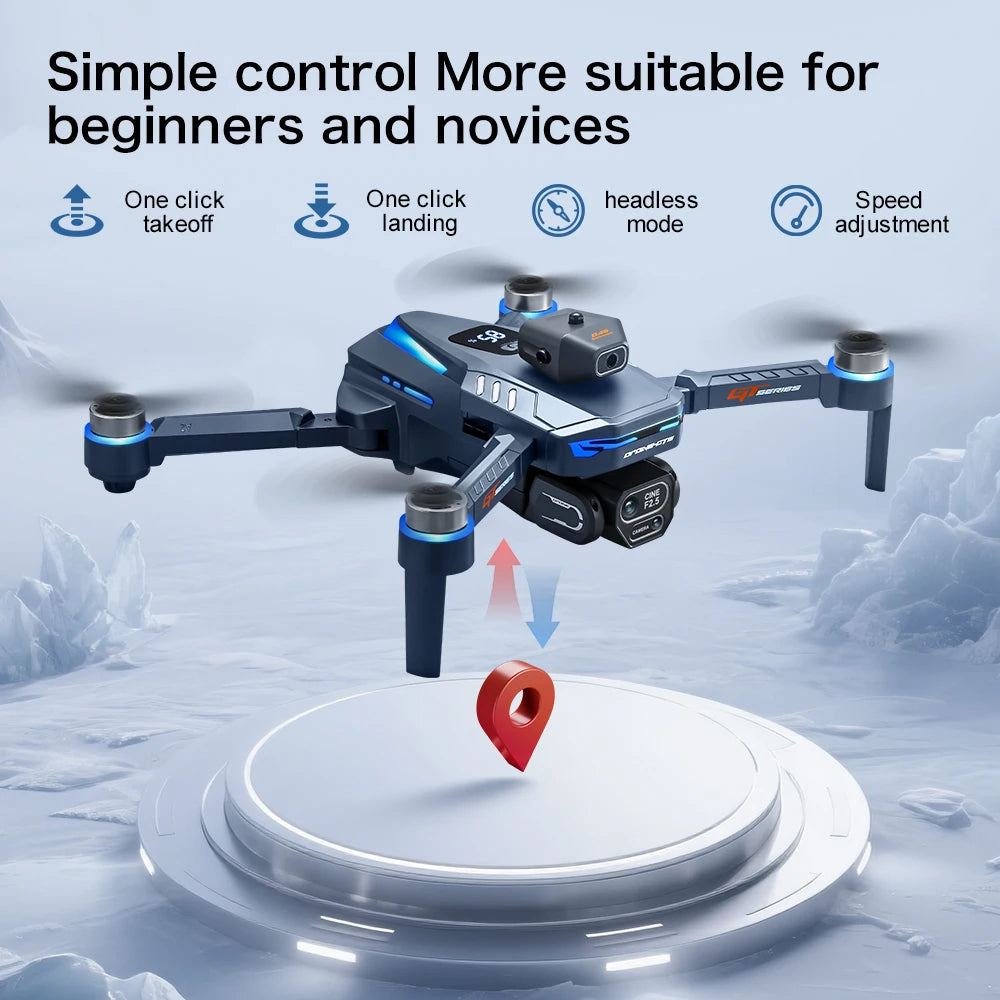 Drone Original GT8 8K Profesional Cámara HD 4K 5G Motor sin escobillas Fotografía aérea Flujo óptico con pantalla Juguete cuadricóptero RC