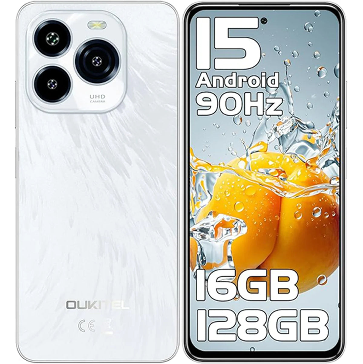 Teléfono Celular OUKITEL C65 con Android 15, Batería de 5150 mAh, Cámara de 13 MP, 4G, 16 GB de RAM + 128 GB de ROM/TF 1 TB, Pantalla de 6.7 Pulgadas