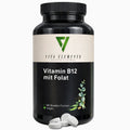 Tabletas de Vitamina B12 con Ácido Fólico |     Probado en laboratorio en Alemania |     Suplementos alimenticios |     Con vitamina B12 y ácido fólico |     Vegano |     Libre de modificaciones genéticas |     180 compr