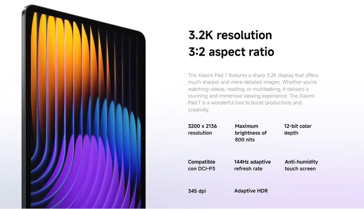 Xiaomi Pad 7 Versión Global, Pantalla de 11.2&
