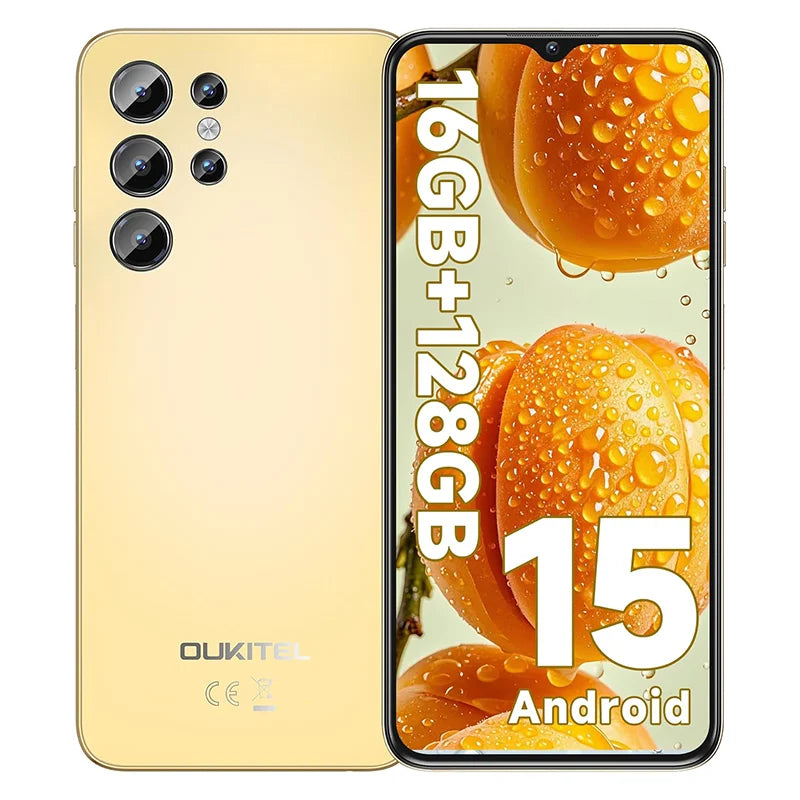 Teléfono celular OUKITEL C1 Android 15 desbloqueado 2025-16 GB + 128 GB (TF 1 TB), pantalla Waterdrop de 6,52'', batería de 5150 mAh, cámara de 13 MP