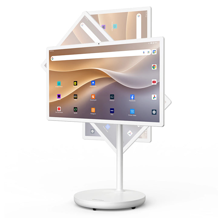 Pantalla Inteligente Coolita de 32 Pulgadas FHD con Soporte Rodante, Pantalla Táctil Android, 8GB+128GB, Batería, Pantalla Inteligente con Ajuste de 360 Grados °     Monitor con soporte giratorio, salida HDMI, altavoz de a