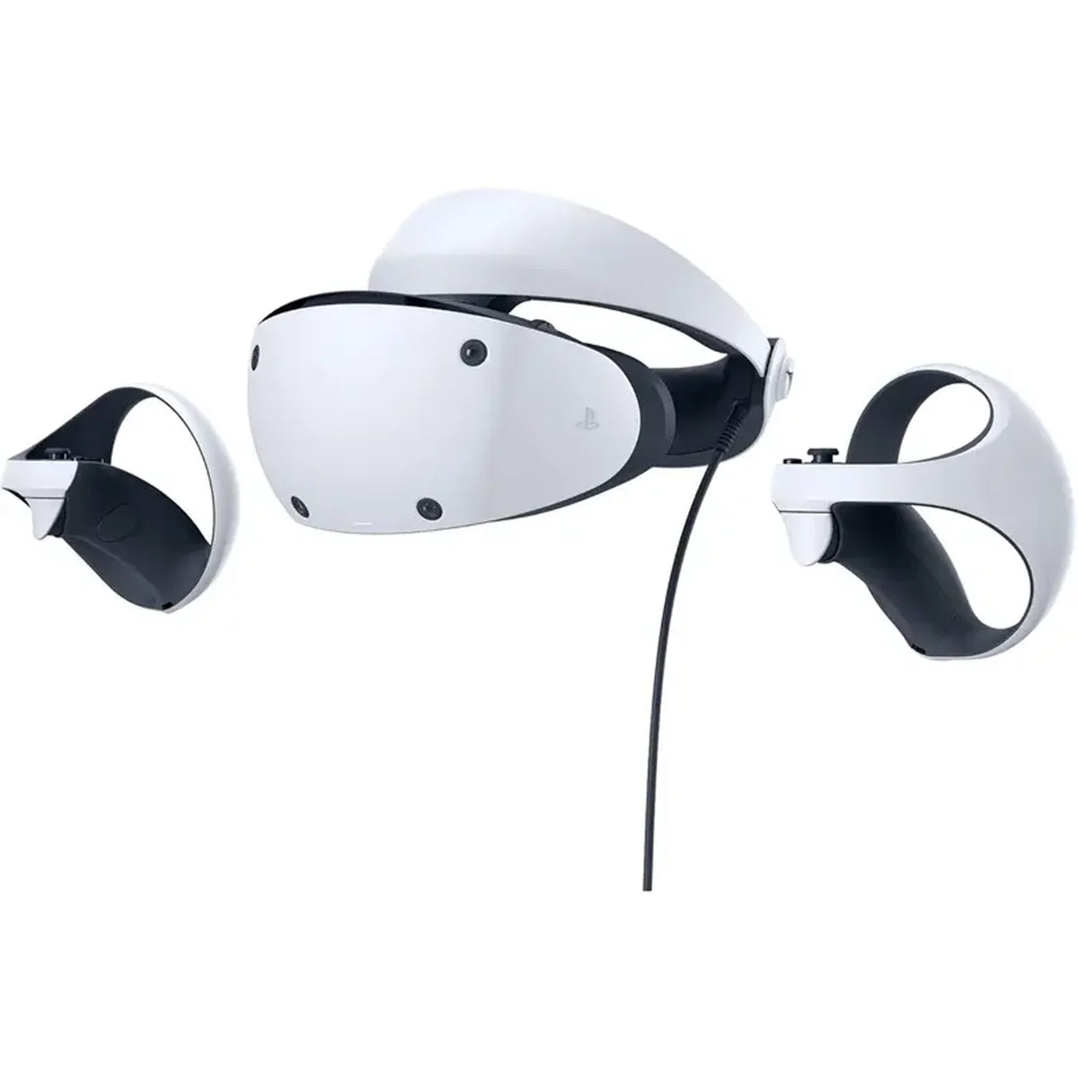 Visor VR2 blanco con dos mandos blancos y negros y cables