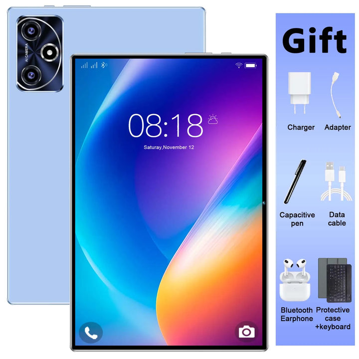 Nueva Tablet 5G WiFi Android 13 2026, 10 Núcleos, 16GB de RAM, 1TB de ROM, Batería de Gran Capacidad de 20000mAh, Cámara Dual de 16MP+32MP, Tablet Ligera para Niños, Aprendizaje, Juegos para Adultos, Viajes, Regalo de Vac