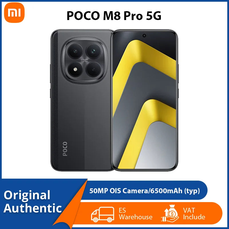 Original POCO M8 Pro 5G NFC Cellphone 8GB 256GB 512GB Snapdragon 7s Gen 4 Processor 6.83 Inch Screen 1.5K 120Hz Battery 6500mAh Battery