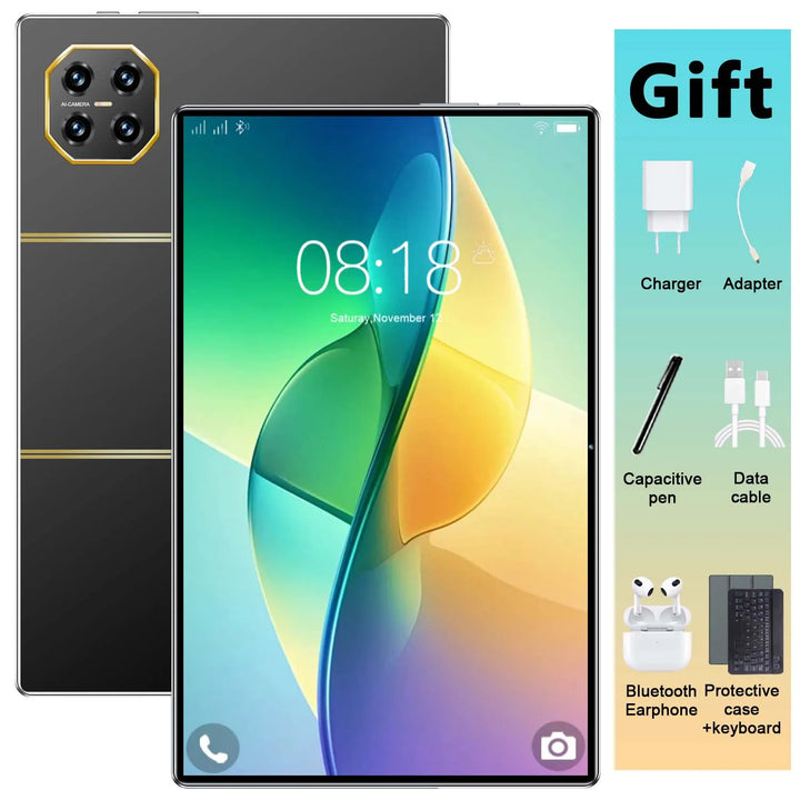 Nueva Tablet 5G WiFi Android 13 2026, 10 Núcleos, 16GB de RAM, 1TB de ROM, Batería de Gran Capacidad de 20000mAh, Cámara Dual de 16MP+32MP, Tablet Ligera para Niños, Aprendizaje, Juegos para Adultos, Viajes, Regalo de Vac
