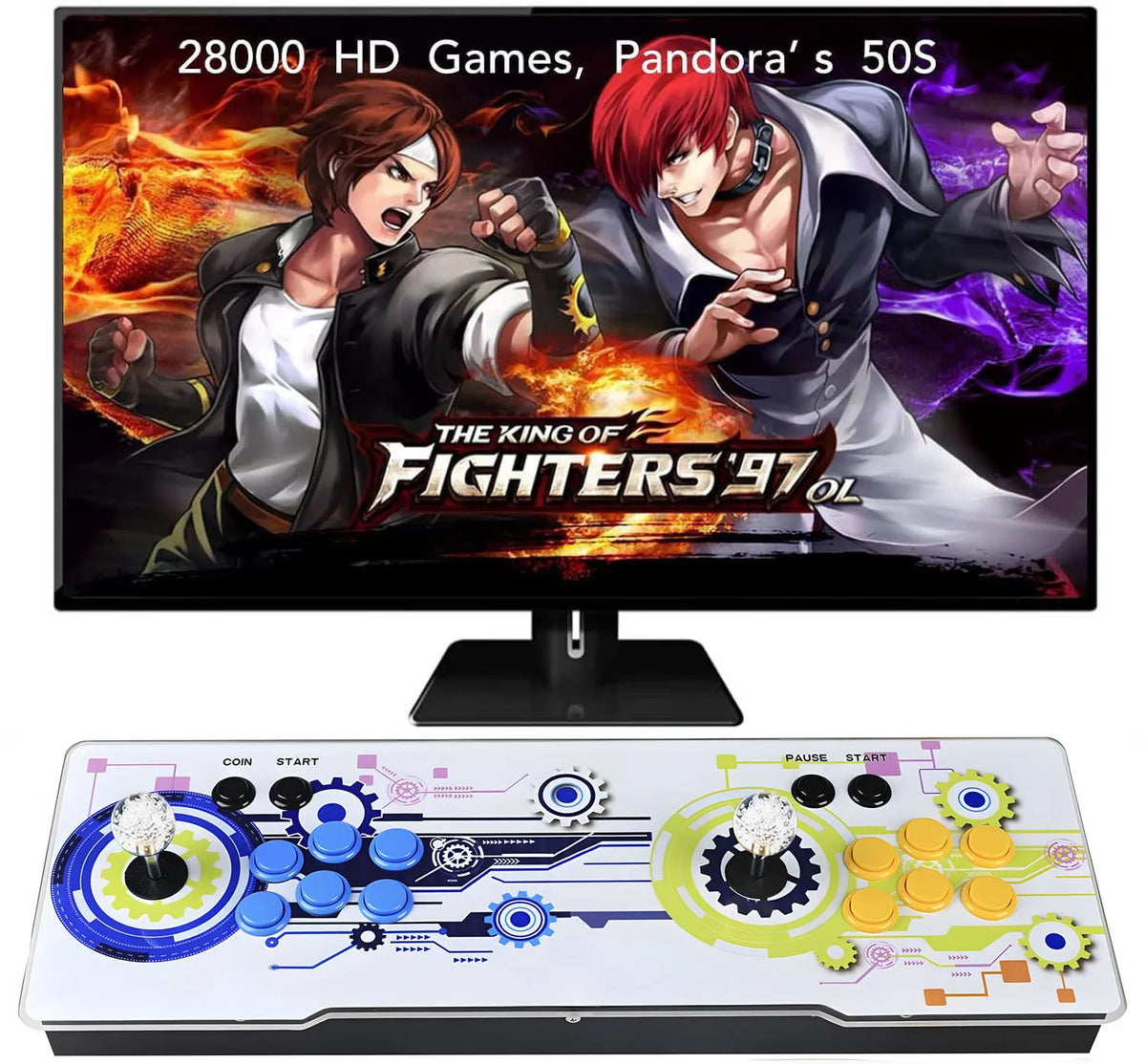 Stent. Arcade Machine 2026. Game Console, Retro Games, 2 to 4 Players, Compatible with 3D Games for Pc, Projector and Tv