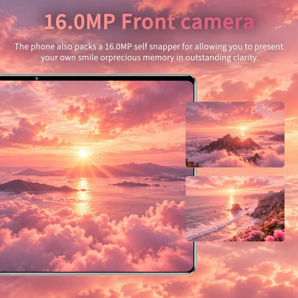 Tableta con pantalla táctil de 10,36 pulgadas, sistema Android 13, chip de 14 núcleos, 16 GB de RAM + 1 TB de almacenamiento, batería de 20 000 mAh, conexión SIM/Wi-Fi, doble cámara para juegos ligeros.
