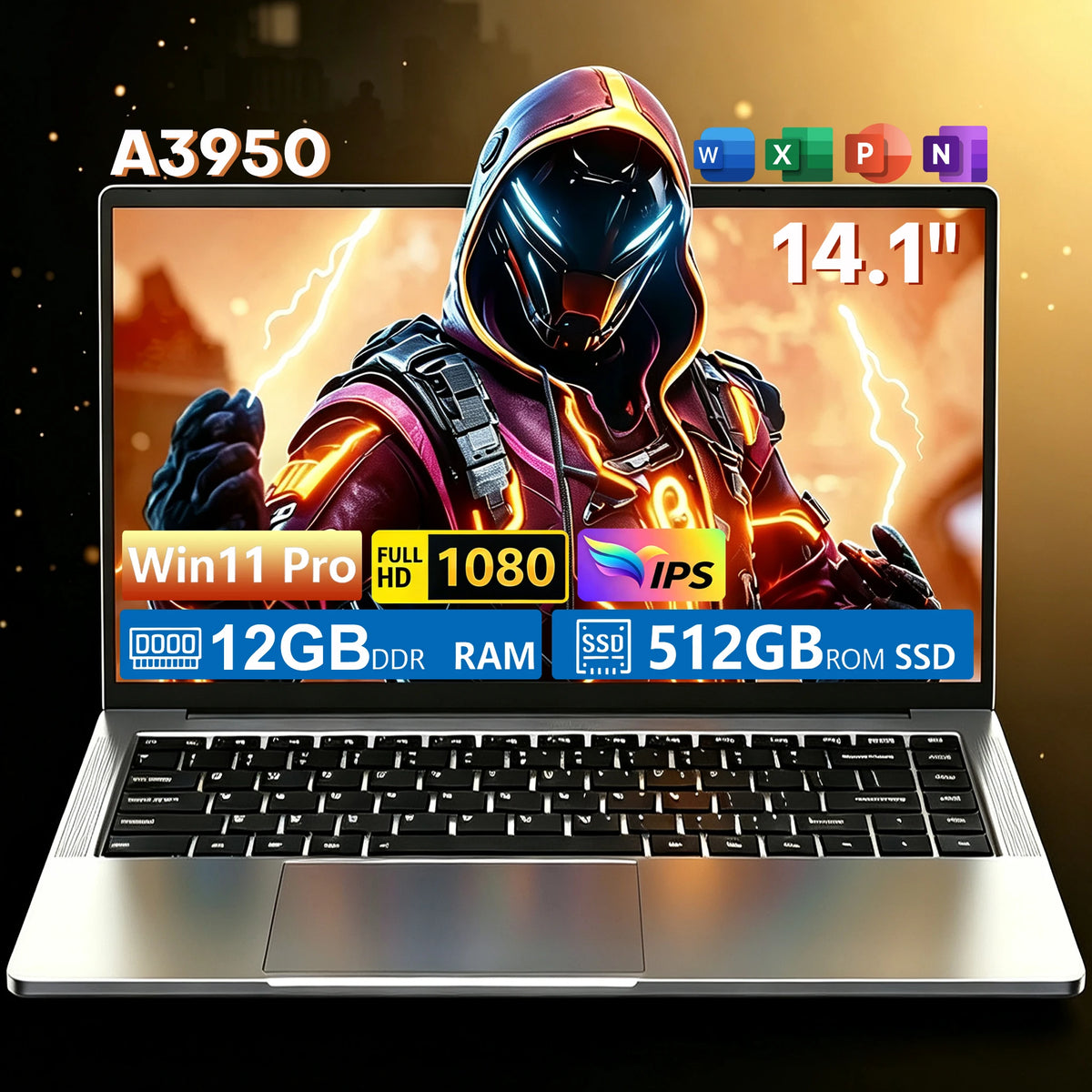 Computadora portátil de 14,1 pulgadas, con procesador Intel Core i7 9850H/Atom A3950, sistema operativo Windows 11, 12 GB de RAM, disco SSD de 512 GB o 1 TB, ideal para uso empresarial, estudios y oficina.