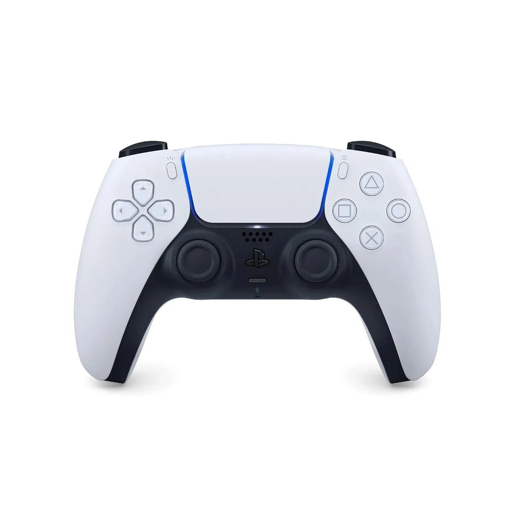 Control inalámbrico DualSense blanco con botones y gatillos negros