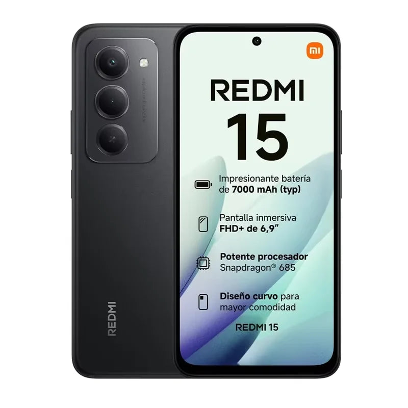 Xiaomi Redmi 15 4G Cellphone Global Version 7000mAh Battery 6.9" 50MP Snapdragon 685 Processor Non-NFC Smartphone