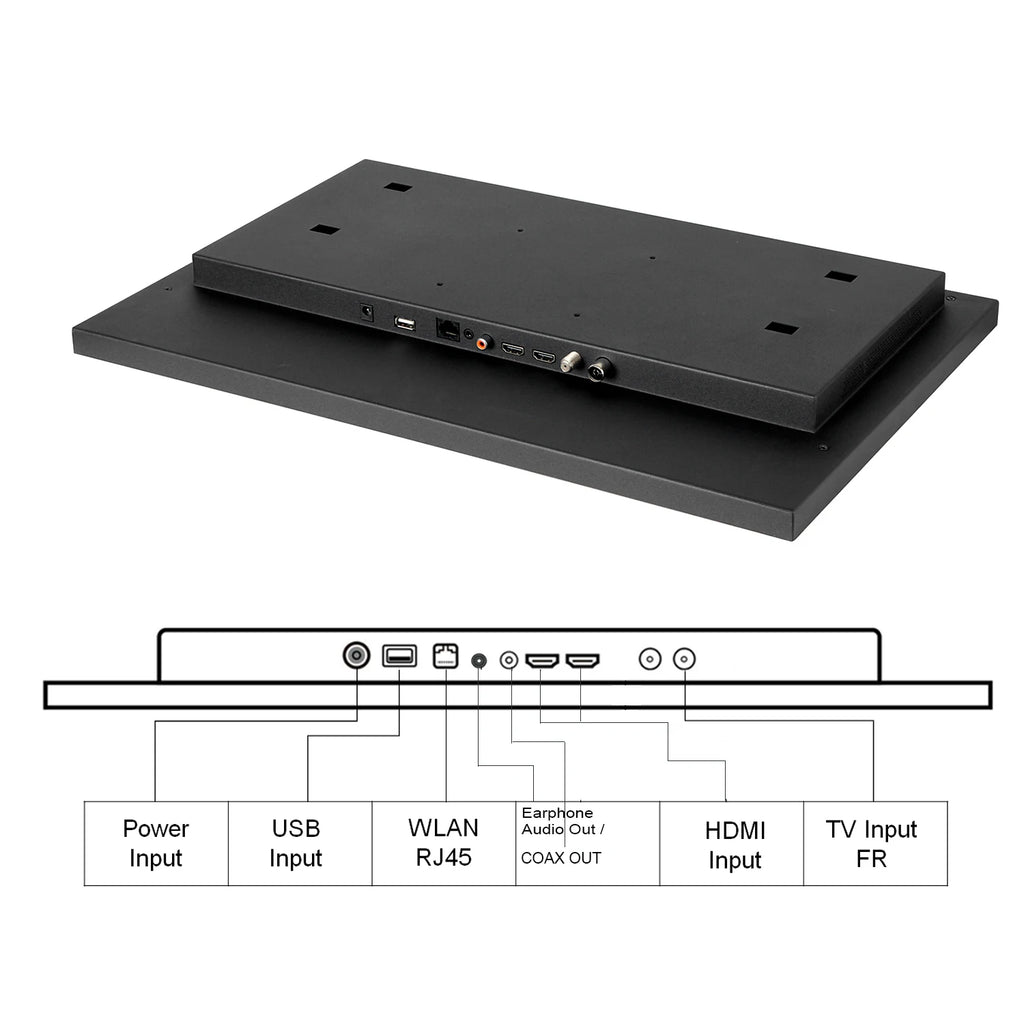 Televisor inteligente Souria de 22 pulgadas con pantalla táctil Android, espejo LED para baño, SPA, FHD, sintonizador DTV DVB para cocina