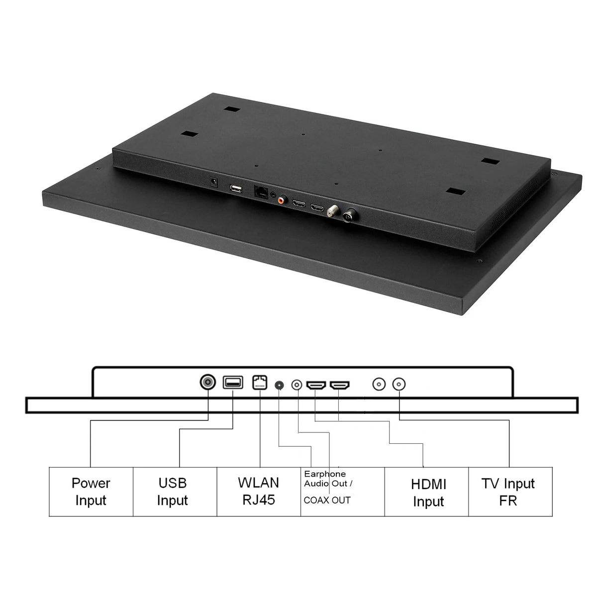 Televisor inteligente Souria de 22 pulgadas con pantalla táctil Android, espejo LED para baño, SPA, FHD, sintonizador DTV DVB para cocina