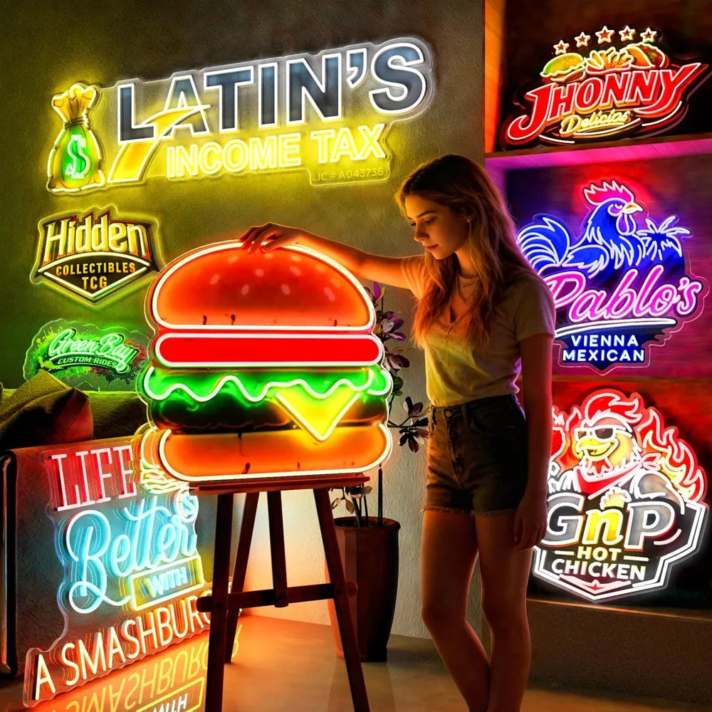 Custom UV Print Neon Sign Light Wedding Birthday Party Room Decor Bedroom Bar Club Shop Neon Light Led Sign Personalized Gift