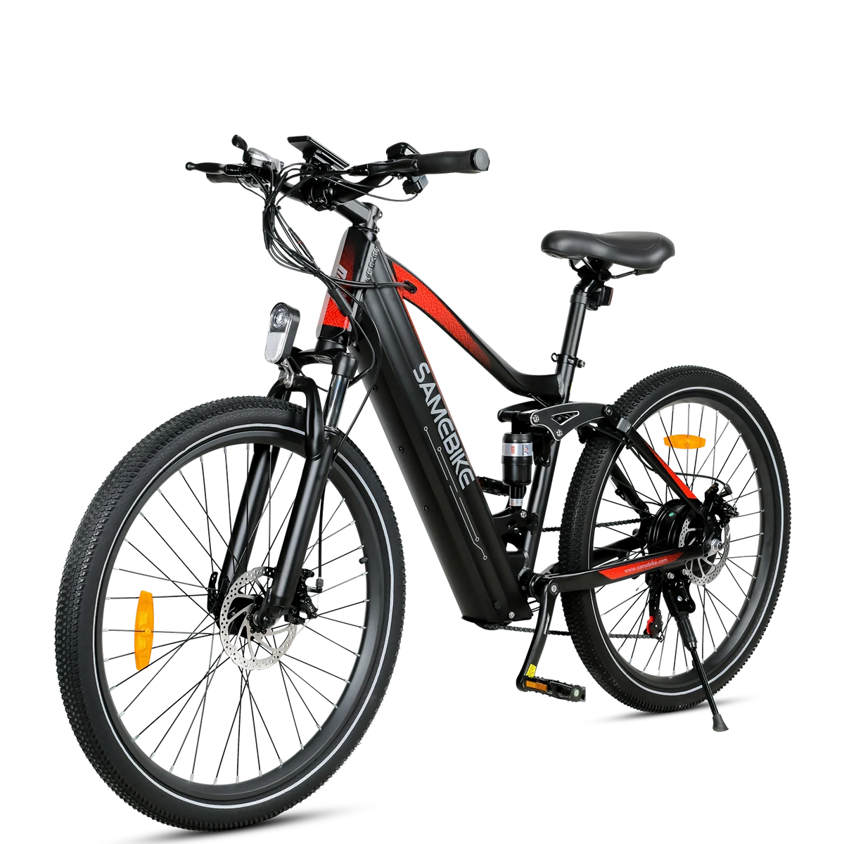 SAMEBIKE XD26-II Electric Mountain Bike, 26-Inch Adult E-Bike, 48V 14Ah Lithium Battery, 60N·m Powerful Motor, Dual-Disc Suspension System, 7-Speed Transmission, Aluminum Frame, Suitable for Urban Commuting and Outdoor Off-R