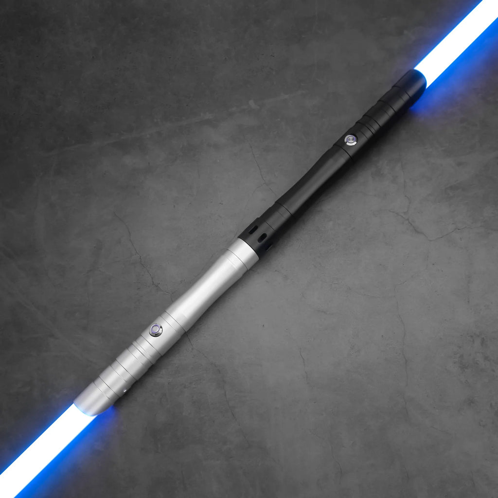 TXQSABER Double Heavy Dueling Lightsaber Smooth Swing Sword Metal Hilt with Strap Blaster Force Jedi Training Cosplay Kids