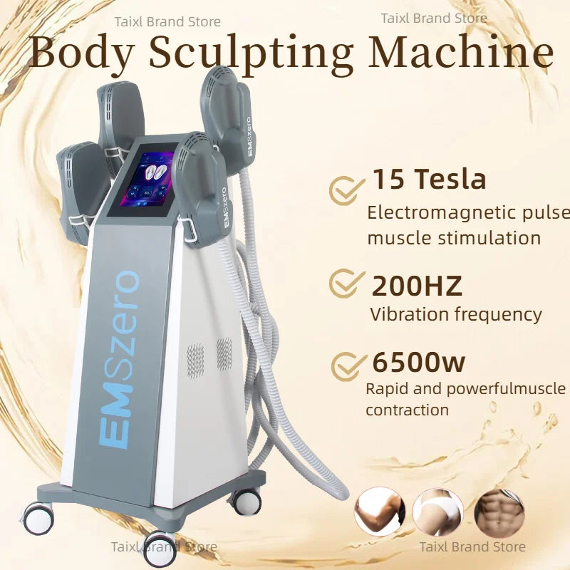 EMSzero 15T 6500W Estimulador Muscular EMS, Máquina Portátil de Escultura Corporal RF EMS, Adelgazante, Electromagnética