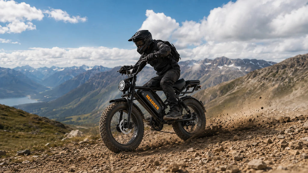 HEADEER BK20 750W Fat Tire Electric Bike for Adults, 48V 20Ah Battery, 20x4.0 All-Terrain E-Bike, 50KM/H, Dual Suspension