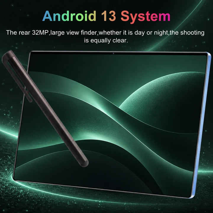 1. Tableta Android de 10.36 Pulgadas con Pantalla de Visión Clara, Versión Global 2026, Rendimiento de Respuesta Rápida, 16GB+1TB, Procesador de 14 Núcleos, Batería de 20000mAh, Android 13.0, Wifi, Cámaras Duales de 16M