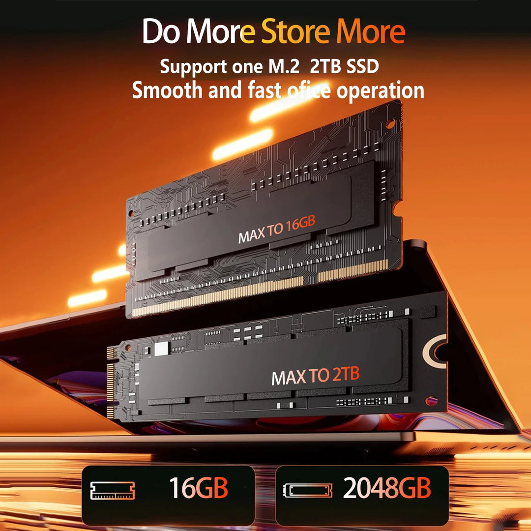 Portátil con procesador Intel N3700, 16 GB de RAM, disco SSD de 512 GB y 1 TB, diseño ultrafino, Windows 11, batería de 5000 mAh, WiFi 6. Incluye pegatinas para teclado con diferentes idiomas. Portátil ligero, ideal para