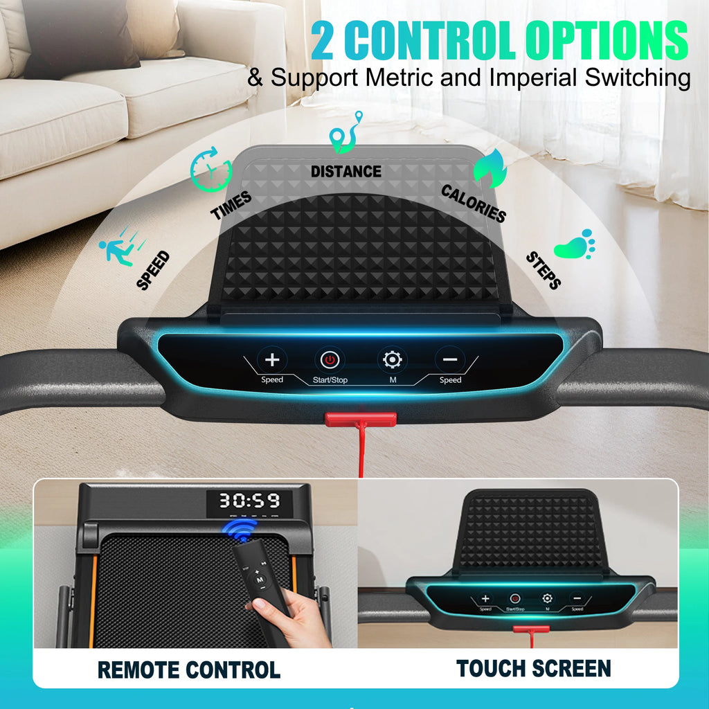 Caminadora plegable JUICEASE T2 con inclinación del 7 %, motor silencioso de 2,25 CV, aplicación inteligente, pantalla con tres ventanas, velocidad de 1 a 12 km/h y capacidad de 120 kg. Ideal para caminar en casa o en la of