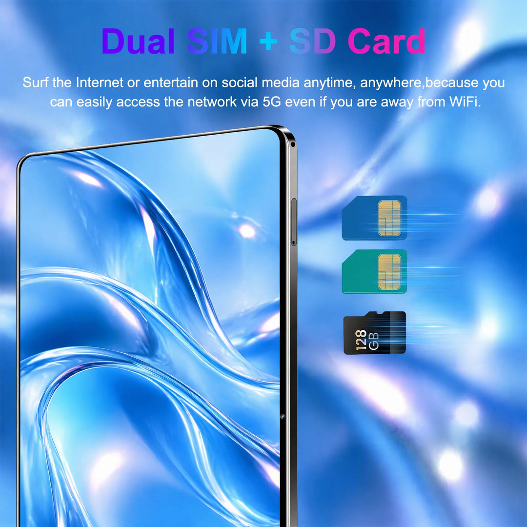 Tablet 5G Android de 10.36 Pulgadas con Pantalla 4K HD, 16GB, 1TB, WiFi, Tablet PC con Llamadas Telefónicas de 16MP+32MP, Batería de 12000mAh, Android 13.0, 10 Núcleos, Doble Tarjeta SIM