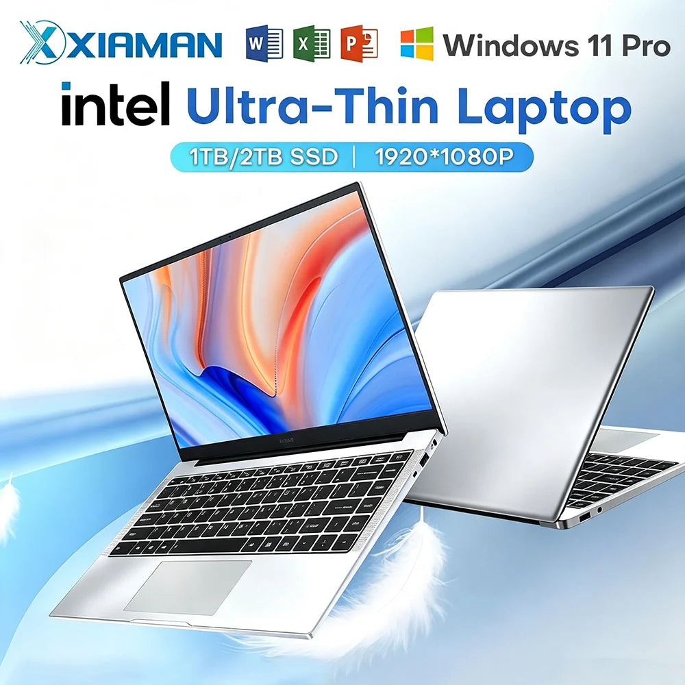 Computadora portátil Xiaman Windows 11 Pro, Intel A3950, gráficos UHD, 12 GB de RAM, SSD de 1 TB/2 TB, Wifi5, pantalla IPS 1080P
