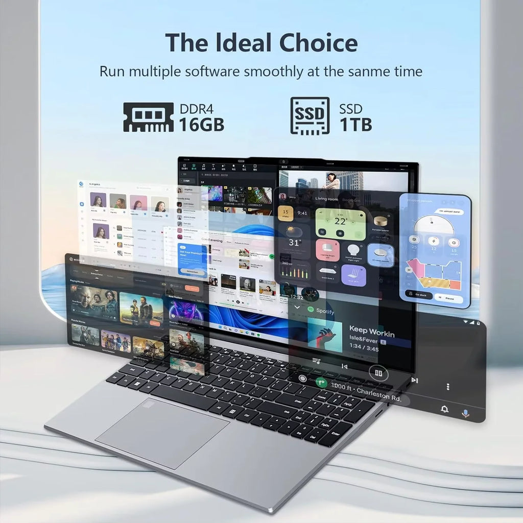 Portátiles de 15.6 pulgadas con Windows 11, Intel Core i9-10980HK, 16 GB de RAM, 1 TB SSD, portátil para juegos, oficina, estudio, uso doméstico, retroiluminación, desbloqueo por huella dactilar.