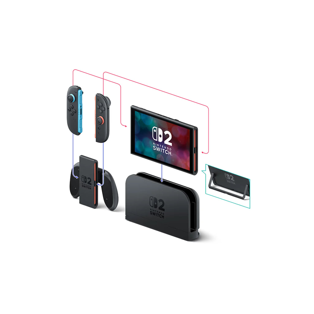 Consola Nintendo Switch 2 Edición Estándar, Pantalla HDR de 7.9" 1080P, 120Hz VRR, Almacenamiento de 256Gb, Procesador Nvidia Personalizado, Salida de TV 4K, Joy-Con 2 con Control de Ratón, GameChat, Batería de 5220Mah
