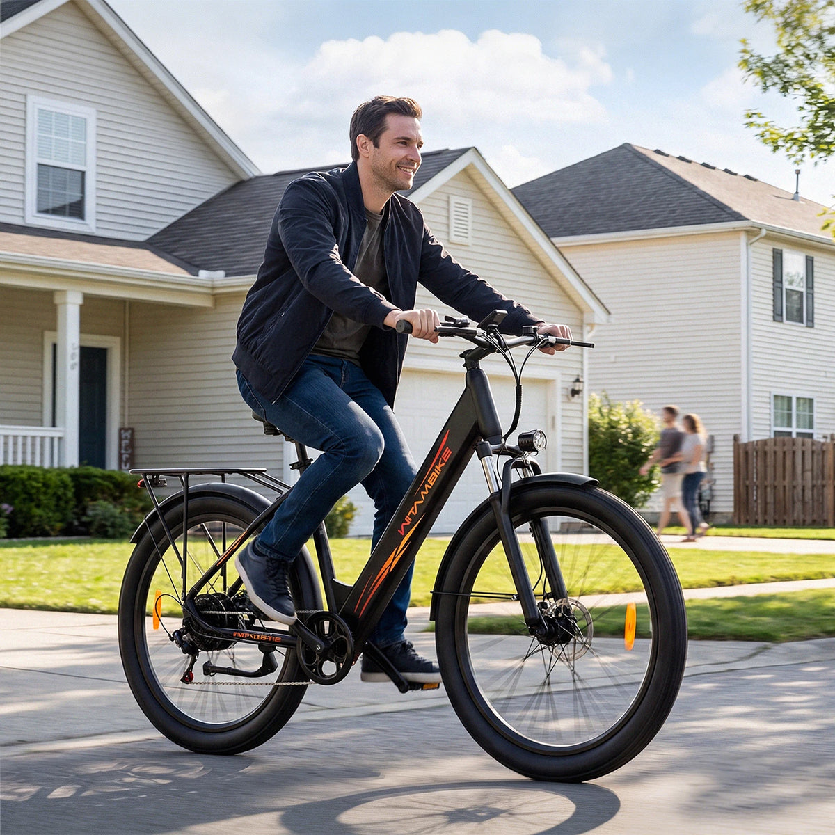 Bicicleta eléctrica de montaña WITAMBIKE W28 de 29 pulgadas con neumáticos anchos, motor de 250W, batería de 36V 20Ah, autonomía de hasta 120 km, velocidad de 25 km/h, frenos de disco delanteros y traseros, bicicleta eléctrica urbana, con certificación CE