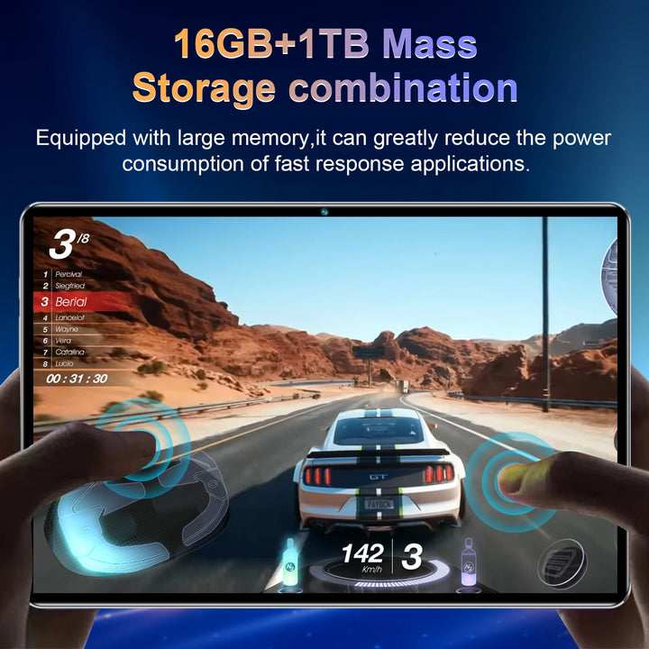 Nueva Tablet 2026, 12000mAh, Versión Global, 16GB+1TB de Almacenamiento, Pantalla HD 4K de 10.36 pulgadas, Android 13, 5G, Doble SIM, WiFi, GPS, WPS, Tablet PC