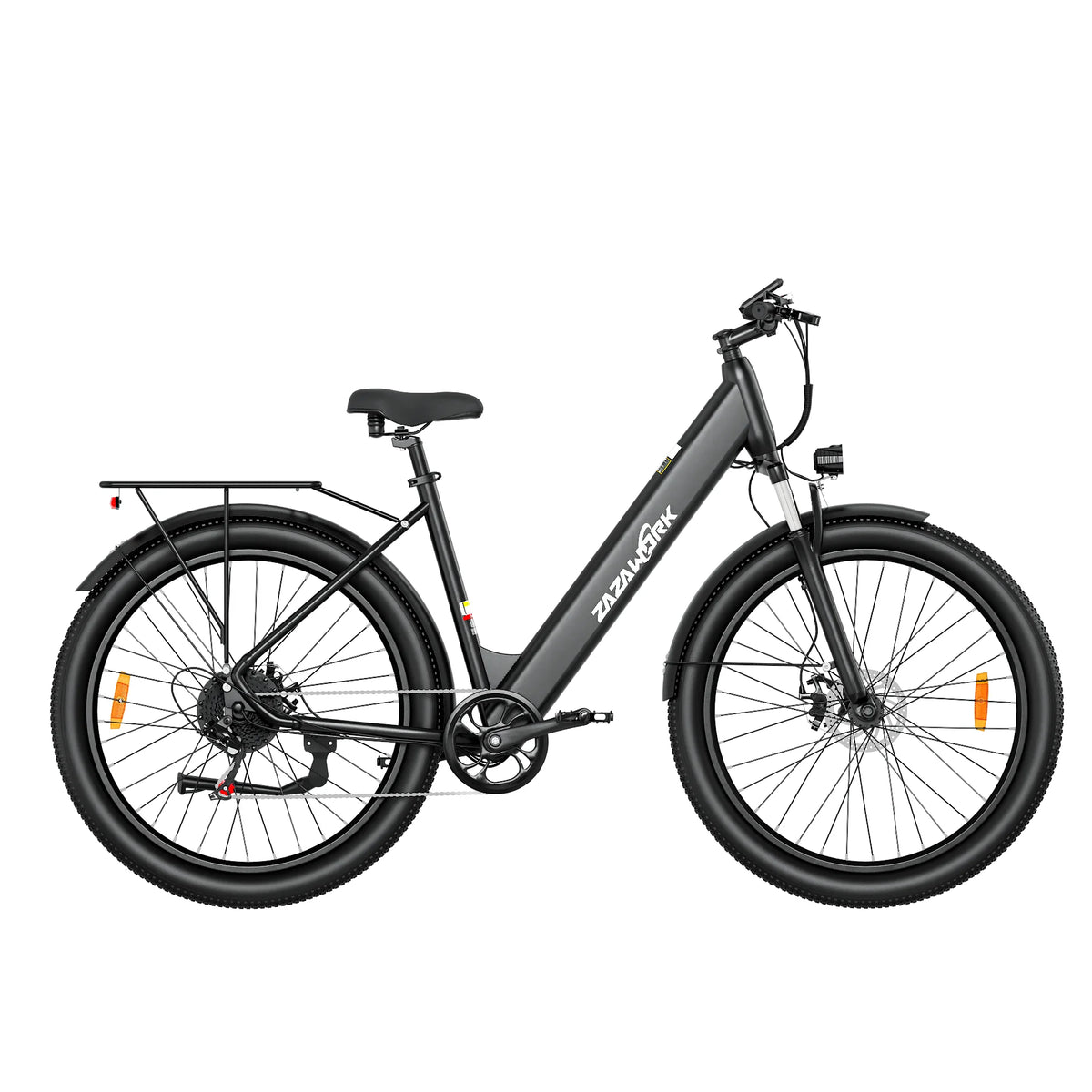 ZAZAWORK C28 Bicicleta eléctrica de 29 pulgadas, motor de 250W, batería de 36V 20Ah, autonomía de hasta 120 km, bicicleta eléctrica urbana para adultos, 7 velocidades, frenos de disco mecánicos, certificación CE