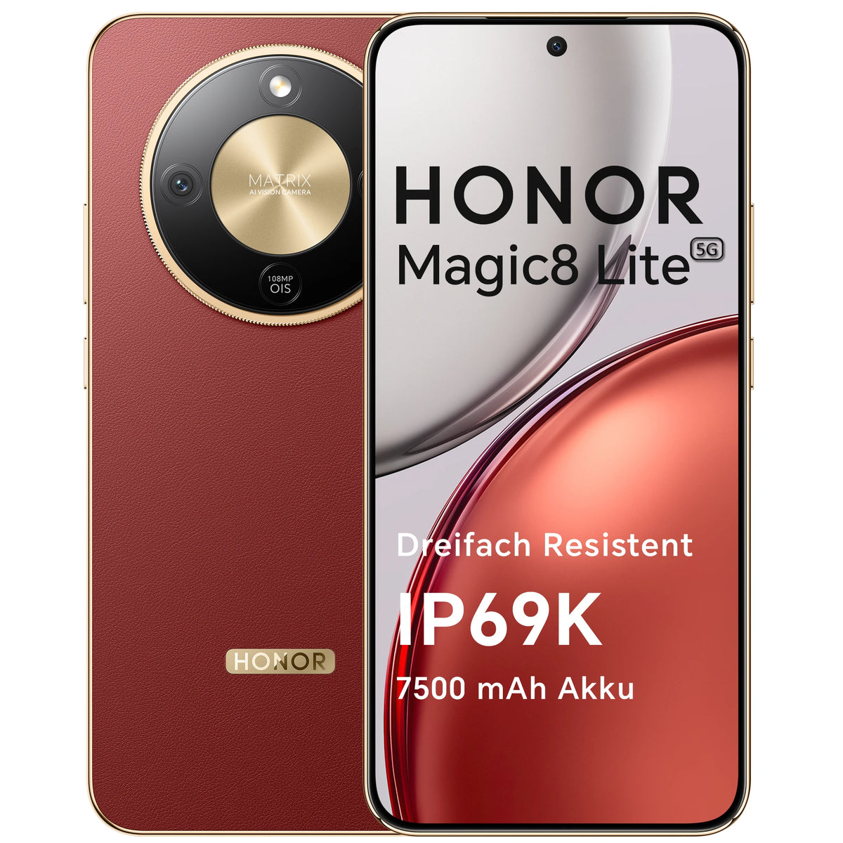Smartphone HONOR Magic8 Lite 5G, cámara fotográfica con IA y OIS de 108 MP, Dual SIM, NFC, triple resistencia IP69K, batería de 7500 mAh, pantalla AMOLED de 6,79 pulgadas, teléfono móvil con experiencia de IA inteligente