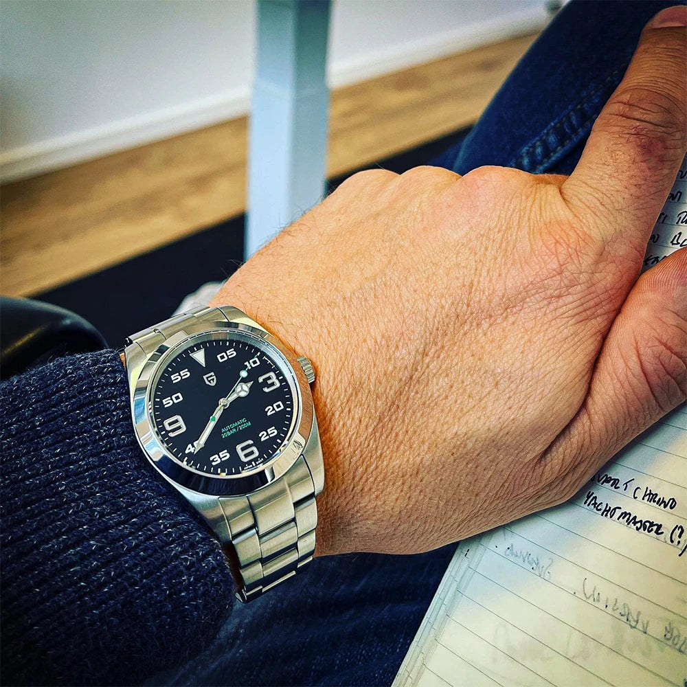 Nuevos relojes mecánicos PAGANI DESIGN de 40 mm para hombre, de lujo, con cristal de zafiro, revestimiento antirreflectante, automáticos, resistentes al agua hasta 20 bares