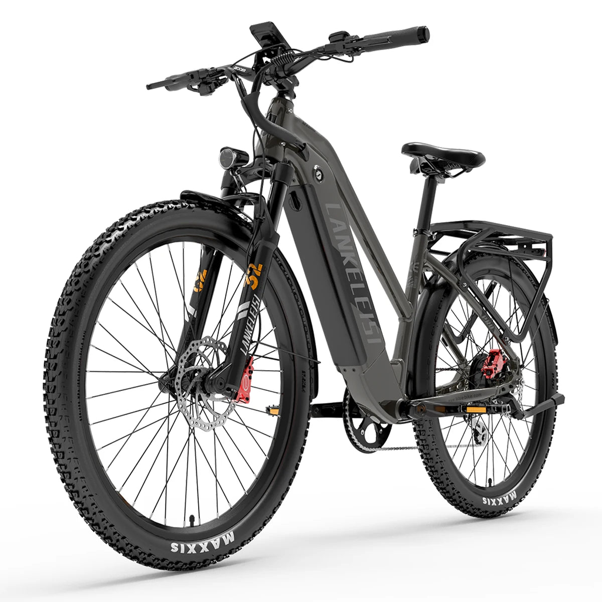 Bicicleta eléctrica de trekking Lankeleisi MX600PRO 500W 48V 20AH 27.5" Bicicleta eléctrica urbana de 20Ah