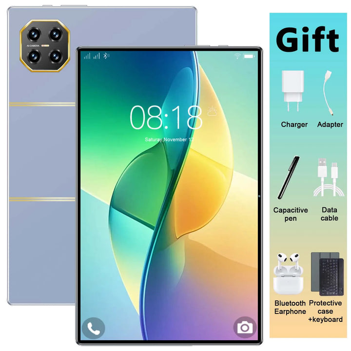 Nueva Tablet 5G WiFi Android 13 2026, 10 Núcleos, 16GB de RAM, 1TB de ROM, Batería de Gran Capacidad de 20000mAh, Cámara Dual de 16MP+32MP, Tablet Ligera para Niños, Aprendizaje, Juegos para Adultos, Viajes, Regalo de Vac