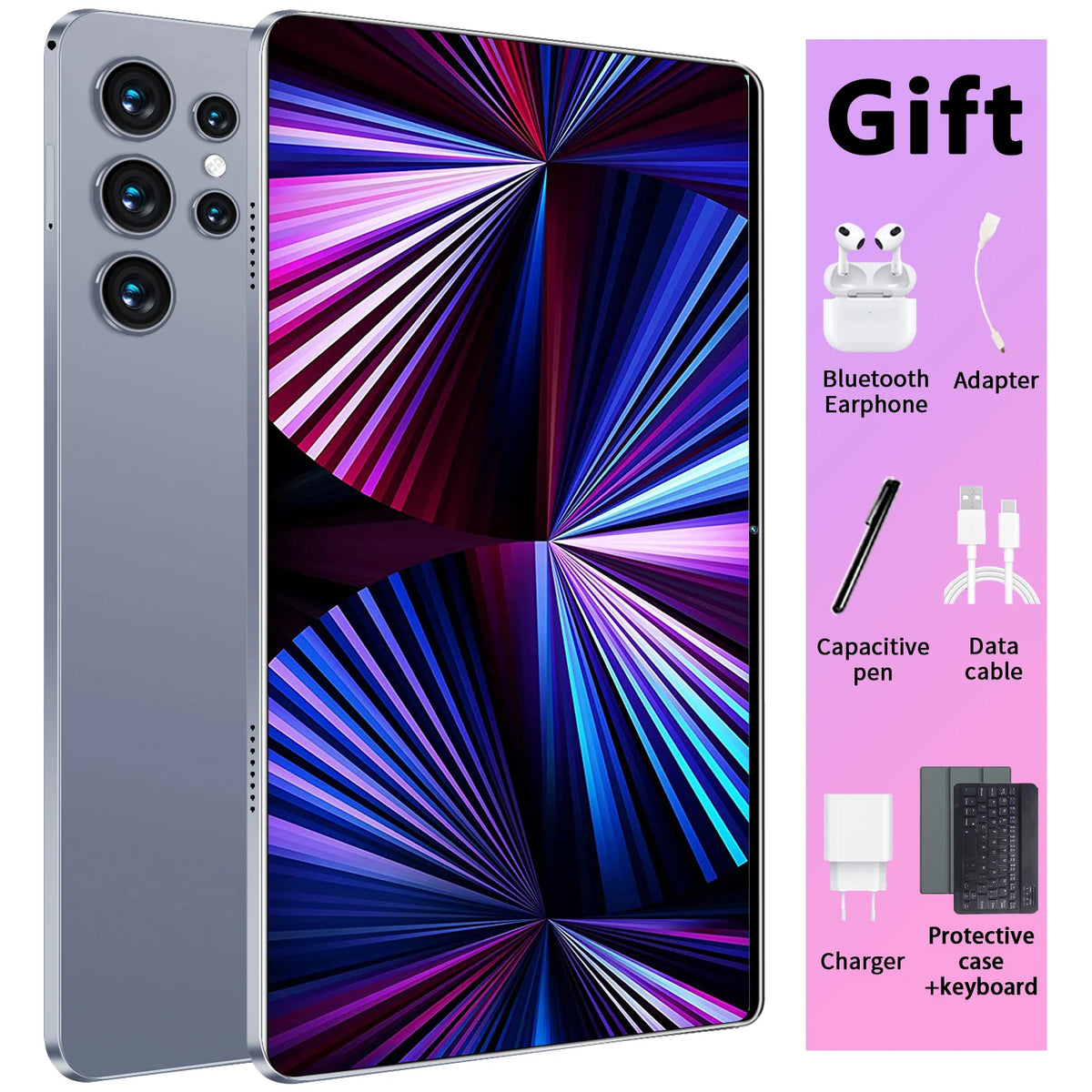Nueva Tablet 5G de 10.36 Pulgadas, Android 13.0, 16GB de RAM, 1TB de ROM, 20000mAh, 14 Núcleos, WPS Office, Pantalla HD, Tablet PC con Teclado Bluetooth