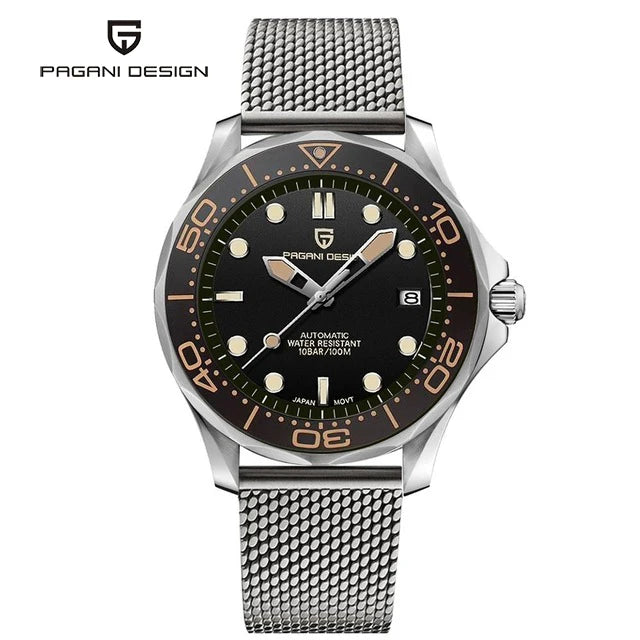 PAGANI DESIGN nuevos relojes para hombre 007 Reloj mecánico automático de lujo para hombre resistente al agua con cristal de zafiro AR luminosos envío local