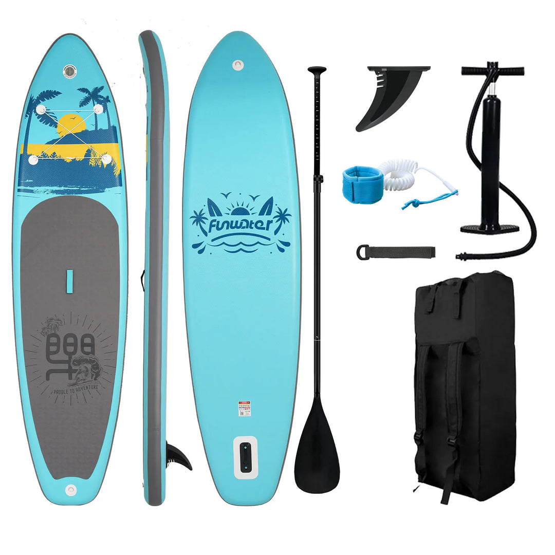 Tabla de Paddle Surf Inflable Impermeable FUNWATER 335x84x15cm SUP 165KG Ligera para Turismo y Surf para Familias, Adultos y Todos los Niveles